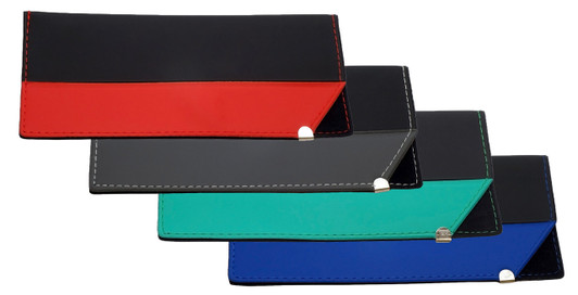 Image 3 of Wholesale Bulk Lot of Red Calabria EyeGlasses Case Soft Syn.Leather Felt Pouch Slip-In Eyewear Bag