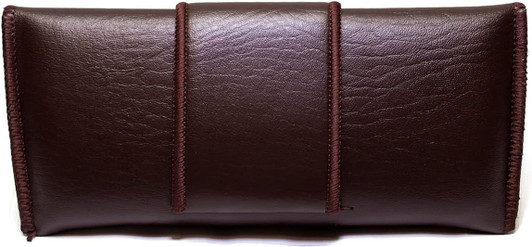 Image 2 of Wholesale Bulk Lot Calabria Double Snap Belt Loop Eyeglass Case PU Leather Brown Old School Vintage Pouch Semi-Hard Sunglass Holder