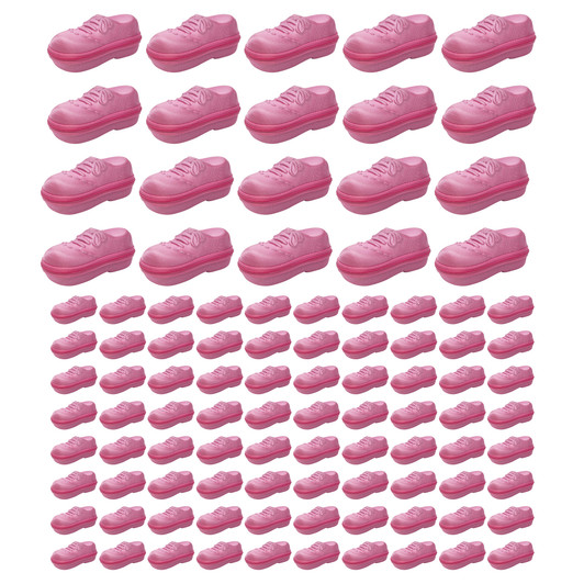 Image 5 of Wholesale Bulk Lot of Calabria Kids Flex Children Hard Eyeglasses Zipper Case Pink Boy Girl Glasses Protective Holder Sneaker Shape