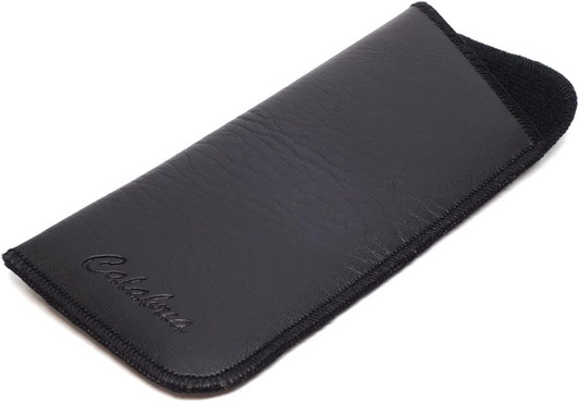 Image 1 of Wholesale Bulk Lot of Black Mens Womens Slim No-Clip EyeGlasses Case Soft Syn.Leather Felt Interior