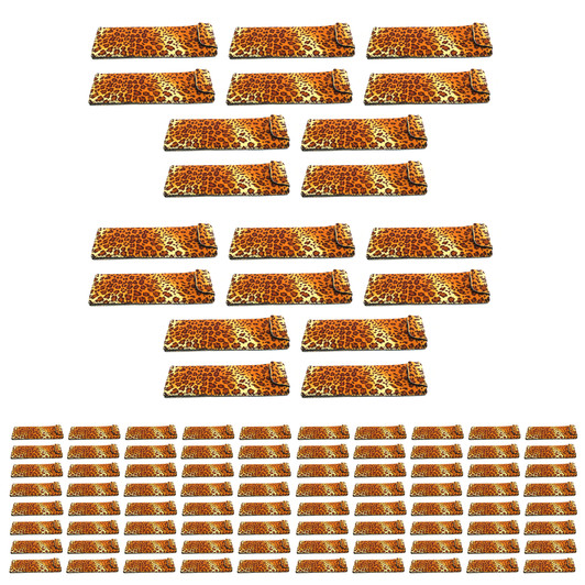 Image 4 of Wholesale Bulk Lot Calabria Cheetah Animal Print Soft Slip-In Eyeglass Case Womens Cute Slim Pouch Sunglass Bag Hook & Loop Closure