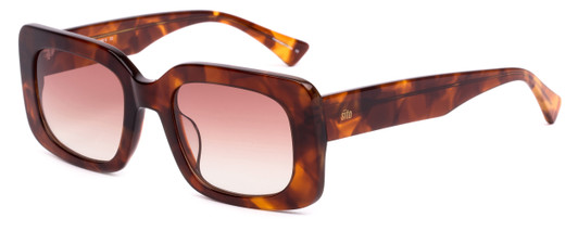Profile View of SITO SHADES Indi Unisex Sunglass Orange Brown Tortoise Havana/Pink Gradient 50mm