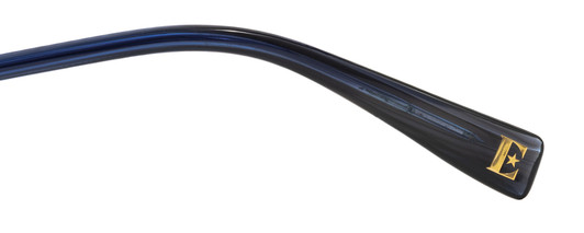 Top View of Elton John A-LIST Women's Sunglasses Pink Crystal Navy Gold/Polarized Blue 55 mm