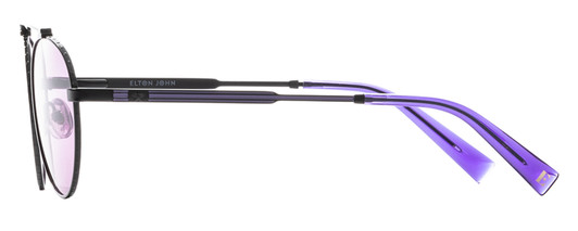 Side View of Elton John DREAMER 2 Womens Sunglasses in Gold Fuchsia/Rose Pink Anti-Glare 54mm