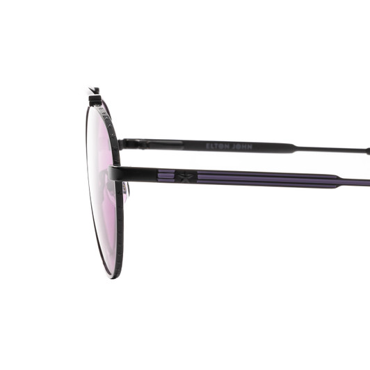 Close Up View of Elton John DREAMER 2 Womens Sunglasses in Gold Fuchsia/Rose Pink Anti-Glare 54mm