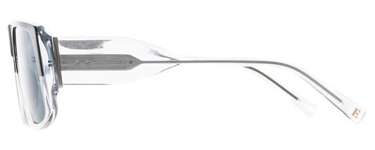 Side View of Elton John LUCKY STAR 2 Unisex Sunglasses Black Blue Crystal/Polarized Grey 58mm