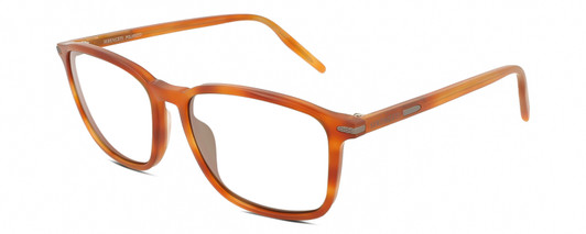 Profile View of Serengeti LENWOOD Designer Blue Light Blocking Eyeglasses in Shiny Caramel Brown Crystal Unisex Square Full Rim Acetate 57 mm