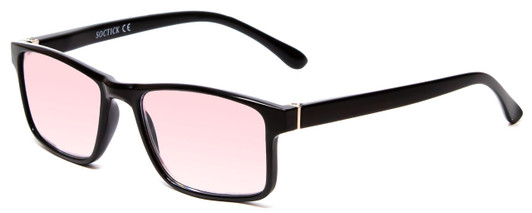 Profile View of Medspex L2007 C1 Black FL-41 Pink Anti-Migraine Reduce Light Sensitive Glasses