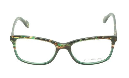Front View of Ernest Hemingway H4694 Unisex Eyeglasses in Tortoise/Emerald Green 53mm