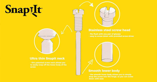 LOT OF 6 Snap-It Pocket Tube Eyeglass/Sunglass Repair Kit w/Screwdriver & Screws