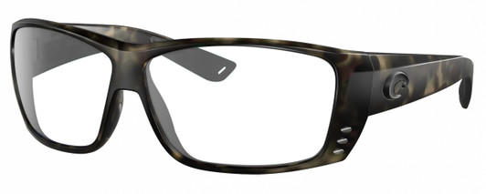 Profile View of Costa Del Mar Cat Cay Designer Reading Eye Glasses in Matte Dark Brown Black Wetlands Unisex Rectangular Full Rim Acetate 61 mm