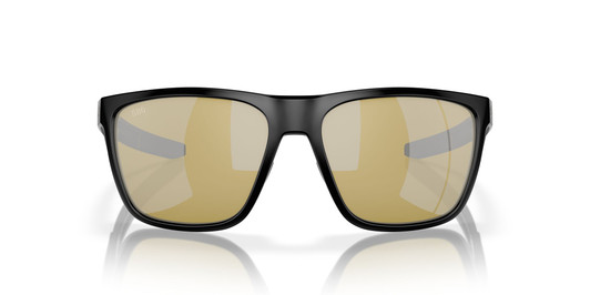 Front View of Costa Del Mar Ferg Unisex Sunglass Black/Polarized Silver Mirror 580G GLASS 59mm