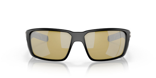 Front View of Costa Del Mar Fantail Pro Sunglass Black/Polarized Silver Mirror 580G GLASS 60mm