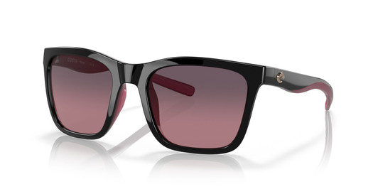 Profile View of Costa Del Mar Panga Sunglass in Black Fuchsia/Polarized Rose Gradient 580G 56 mm