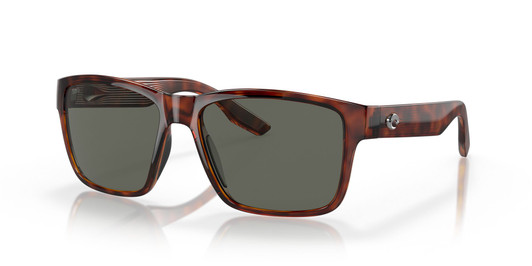 Profile View of Costa Del Mar Paunch Unisex Sunglasses Tortoise Havana/Polarized Gray 580G 57 mm