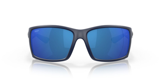 Front View of Costa Del Mar Reefton Unisex Sunglass Navy Gray/Polarized Blue Mirror 580P 64 mm