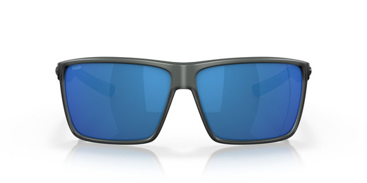 Front View of Costa Del Mar Rincon Sunglasses in Gray Crystal/Polarized Blue Mirror 580P 63 mm