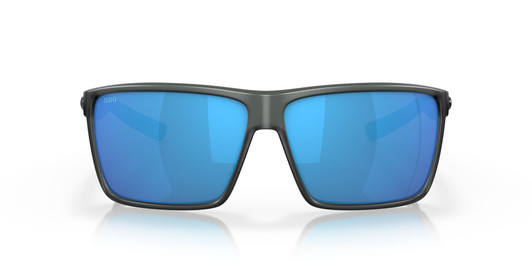 Front View of Costa Del Mar Rincon Unisex Sunglass Gray/Polarized Blue Mirror 580G GLASS 63 mm