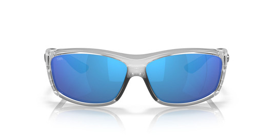 Front View of Costa Del Mar Salt Break Unisex Sunglass Silver/Polarized Blue Mirror 580G 65 mm