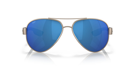 Front View of Costa Del Mar South Point Sunglass Golden Pearl/Polarized Blue Mirror 580P 59 mm