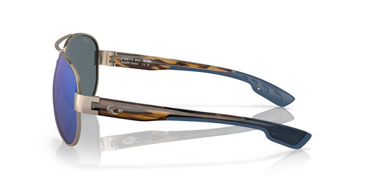 Side View of Costa Del Mar South Point Sunglass Golden Pearl/Polarized Blue Mirror 580P 59 mm