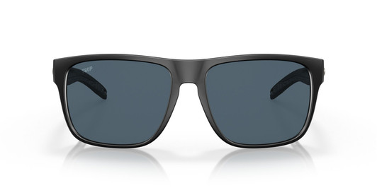 Front View of Costa Del Mar Spearo XL Unisex Designer Sunglass Black/Polarized Gray 580P 59 mm