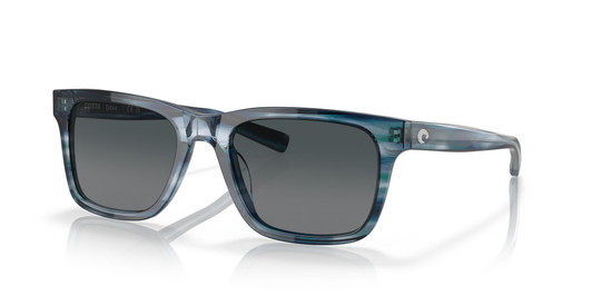 Profile View of Costa Del Mar Tybee Unisex Sunglass Blue Teal/Polarized Gray Gradient 580G 55 mm