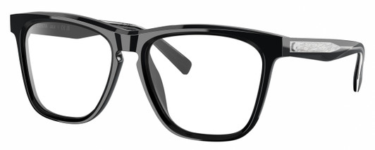 Profile View of Costa Del Mar Ulu Designer Bi-Focal Prescription Rx Eyeglasses in Gloss Black Silver Unisex Cat Eye Full Rim Acetate 56 mm