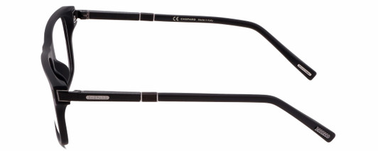 Side View of Chopard VCH313-0703 Men's Designer Reading Glasses Black Carbon Fiber/Wood 53 mm