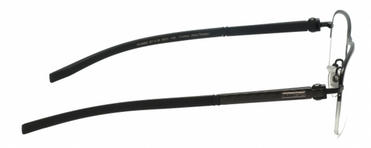 Side View of Chopard 23KT Gold Plated VCHD83-0531 Men Reading Glasses Black Carbon Fiber 57mm