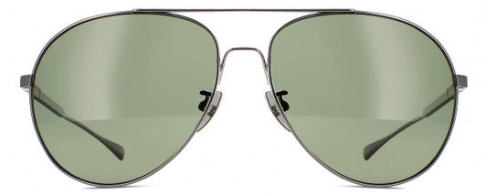 Front View of Chopard Titanium SCHD57M-568P Mens Sunglasses Gunmetal/Polarized G15 Green 64 mm