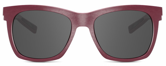 Front View of Costa Del Mar Caldera Unisex Designer Sunglasses in Plum Purple Silver/Grey 55mm