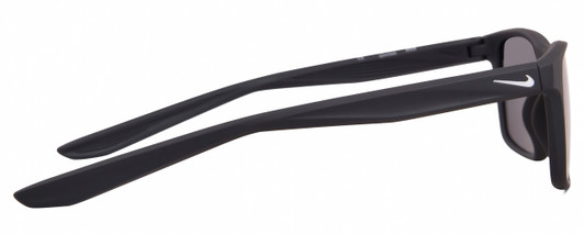 Side View of NIKE WHIZ EV1160 KIDS Unisex Designer Sunglasses Grey & White/Silver Mirror 48mm