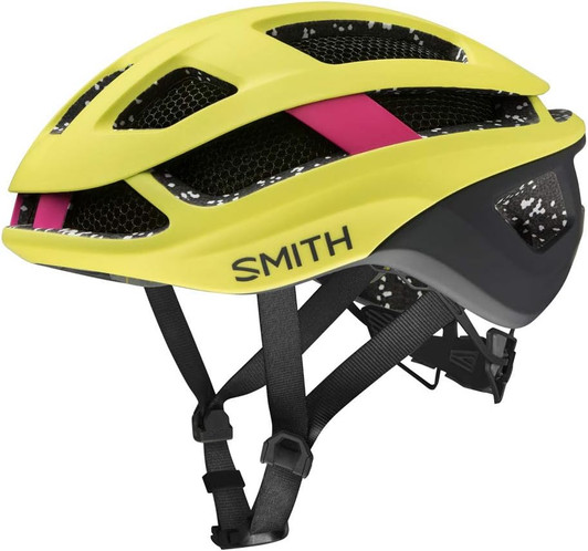 Primary image of Smith Optics Trace MIPS Road Cycling Helmet - Matte Citron/Peony, Small