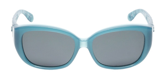 Front View of JP Jonathan Paul Beverly Women's Fitovers Sunglasses Crystal Blue&Polarized Grey