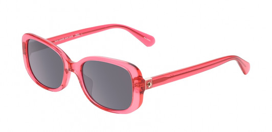 Profile View of Kate Spade DIONNA-035J Womens Designer Butterfly Sunglasses Crystal Pink/Grey 52