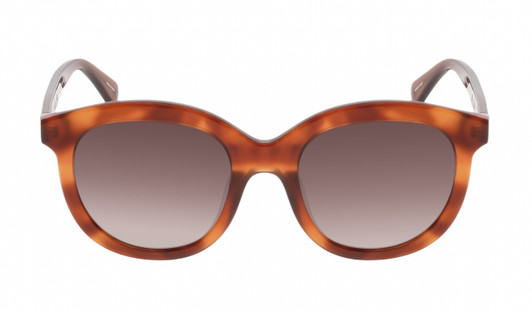 Front View of Kate Spade LILLIAN-09Q-HA CatEye Sunglasses Caramel Tortoise/Brown Gradient 53mm