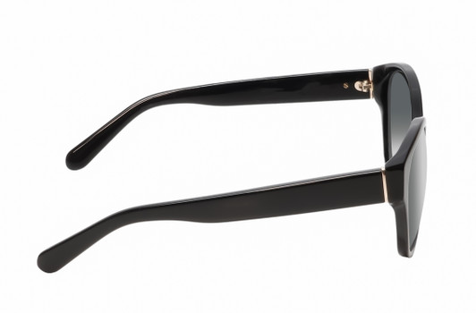 Side View of Kate Spade KIERST2-807-Y7 Women's Cat Eye Sunglasses in Black/Grey Gradient 56mm