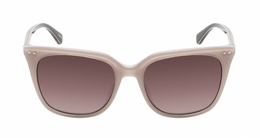 Front View of Kate Spade GIANA-0KB7 Cat Eye Sunglasses Grey White Silver/Brown Gradient 54 mm