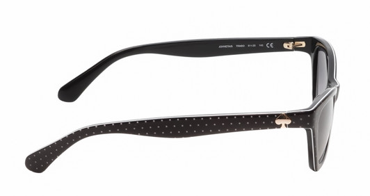 Side View of Kate Spade JOHNETA-7RM Women's Cat Eye Sunglasses Black White/Grey Gradient 51mm