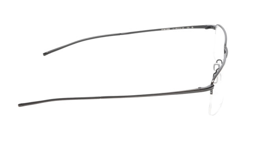 Side View of Porsche Design P8736 Unisex Semi-Rimless Designer Reading Glasses in Black 58 mm