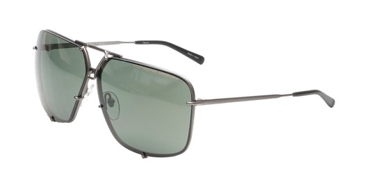 Profile View of Porsche Design 911 Turbo Limited Edition P8928 Sunglass Gunmetal/Green/Grey 67mm
