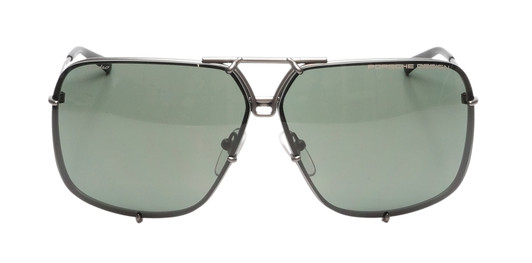 Front View of Porsche Design 911 Turbo Limited Edition P8928 Sunglass Gunmetal/Green/Grey 67mm