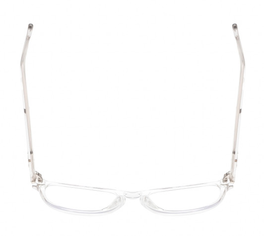 Top View of QUAY Australia Hardwire Mini Unisex Cateye Blue Light Reading Glasses Clear 51mm