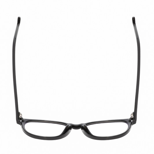 Top View of QUAY Australia Blueprint Unisex Blue Light Reading Glasses in Black Silver 51 mm