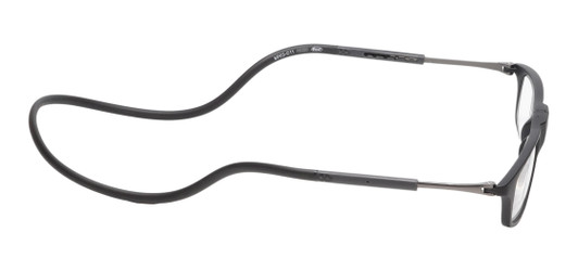 Side View of Calabria SP03 Snap Magnetic Reading Glasses Blue Light Black Men Women Adjustable Temples Around Neck Hanging Readers