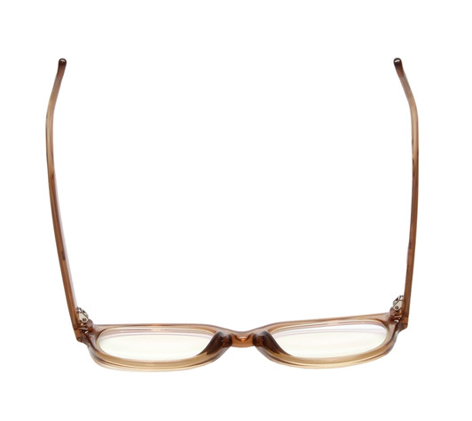 Top View of BCBG BAR104BL Designer Single Vision Prescription Rx Eyeglasses in Nude Brown Crystal  Unisex Panthos Full Rim Acetate 52 mm