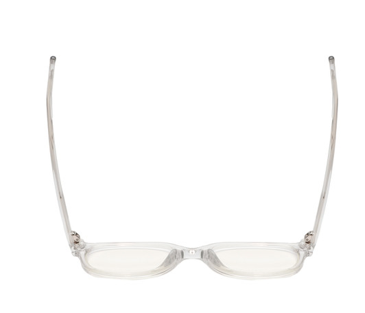 Top View of BCBG BAR104BL Designer Progressive Lens Prescription Rx Eyeglasses in Clear Crystal Glitter Unisex Panthos Full Rim Acetate 52 mm