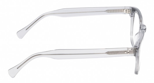 Side View of Reptile Chelidae Designer Progressive Lens Blue Light Blocking Eyeglasses in Smoke Grey Crystal Unisex Panthos Full Rim Acetate 49 mm