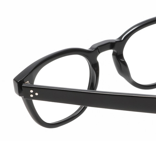 Close Up View of Reptile Chelidae Unisex Panthos Full Rim Designer Reading Glasses in Black 49 mm